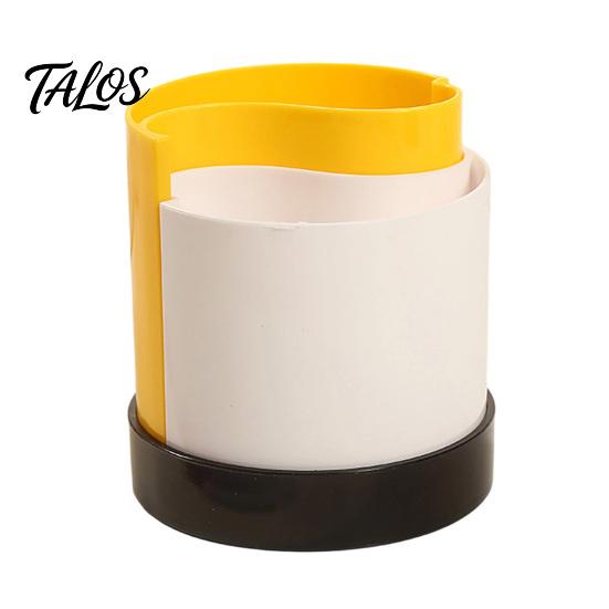 Pen Holder with 2 Compartments, Detachable Plastic Stationery Storage Container, Decorative Pencil Organizer Box for Home Office Desk