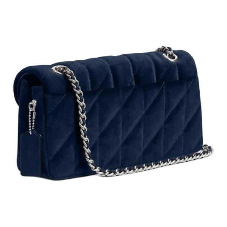 Coach Tabby 26 Logo Fabric Crossbody Shoulder Bag Medium Women Bags Blue CW607-LHVDQ