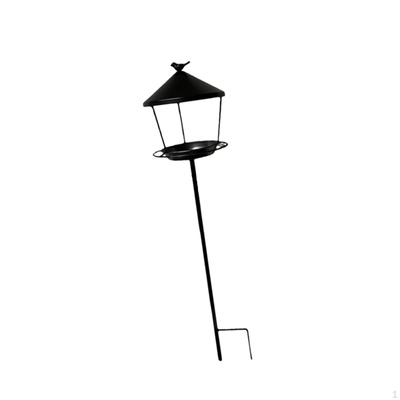Bird Feeder Birdbath Antique Metal Easy Installation Birdfeeder Feeding Station for Lawn