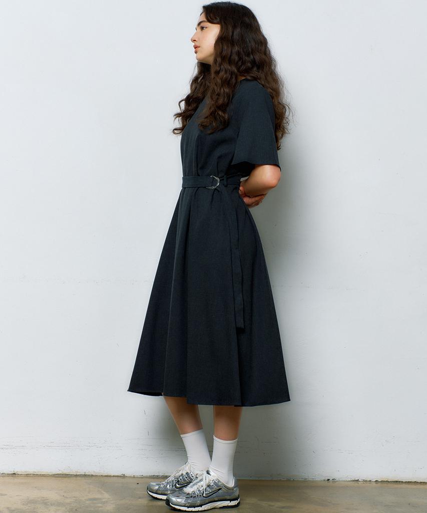 Manavis Seven Aileen D-Ring Dress [Charcoal]