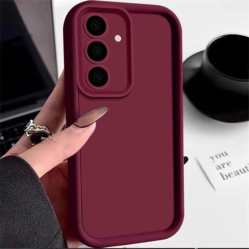 Funda Suave de TPU Para Samsung S26 S25 S24 S23 S22 S21 Ultra Plus FE S25 edge A54 note 20 Resistente a Golpes Color Sólido Silicona Funda para Teléfono