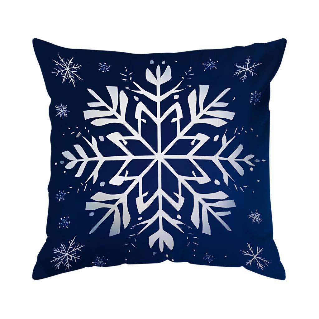 Christmas Snowflake Pillowcase Bedroom Sofa Cushion Cover 100% Polyester Living Room Soft Cushion Pillowcase Home Decor