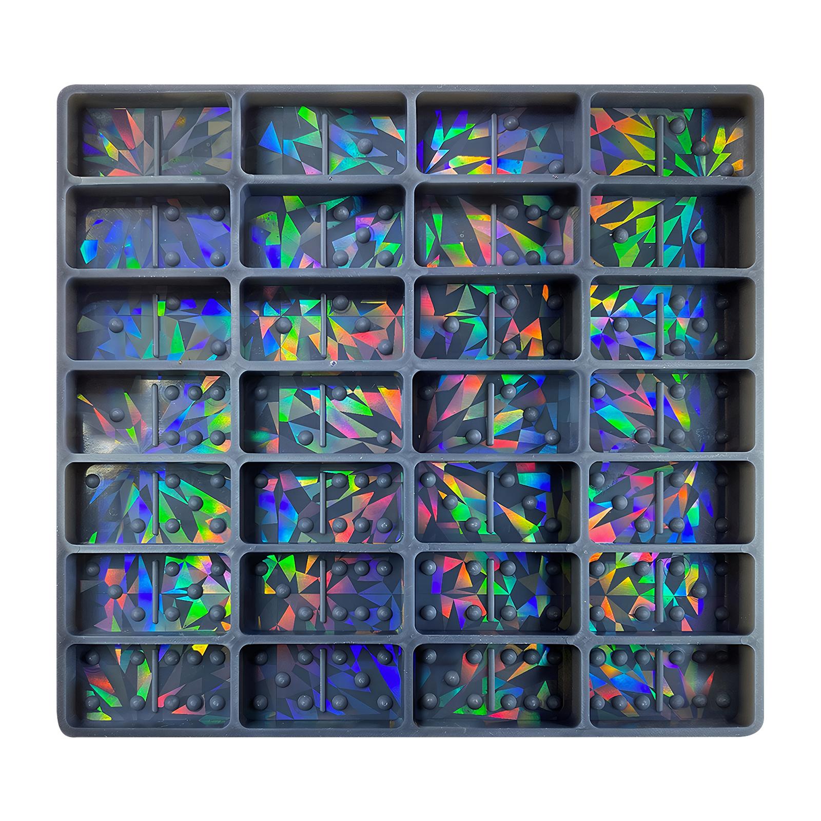 

Dominoes Mold Silicone Holographic Chocolate Molds Holographic Chocolate Bar Mold for Resin Casting Domino Mold чёрный