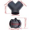 60mm/75mm Y Branch T Piece Air Vent Ducting Outlet Connector For Webasto Air Diesel Parking Heater Exhaust w/Regulating Valve