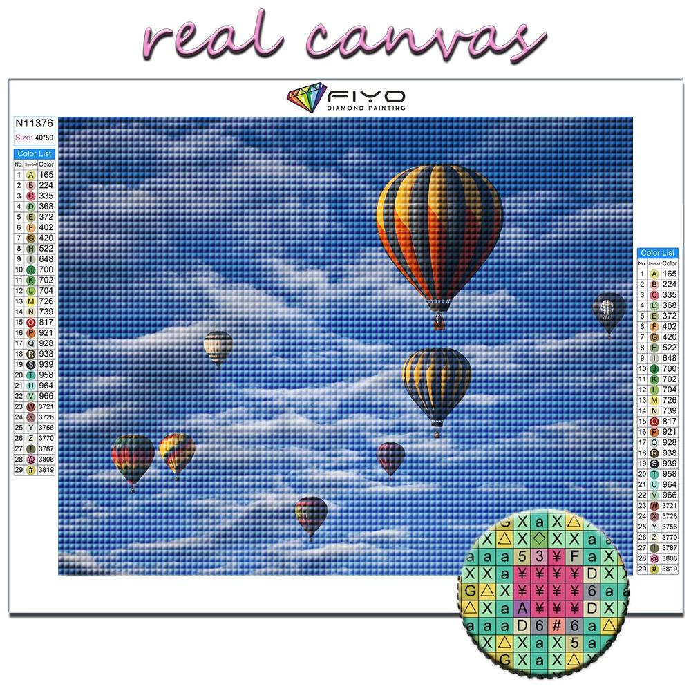 5D DIY Diamond Painting Cross Stitch Hot Air Balloon Diamond Embroidery Mosaic Wall Art Home Decoration