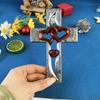 C1FE DIY Silicone Mold for Crafting Love Heart Crosses Charm Jewelry and Decorations