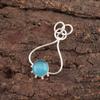 Blue Cat'S Eye Stone Birthday Wife Gift New Pendant Jewelry 925 Sterling Silver PP-40-46