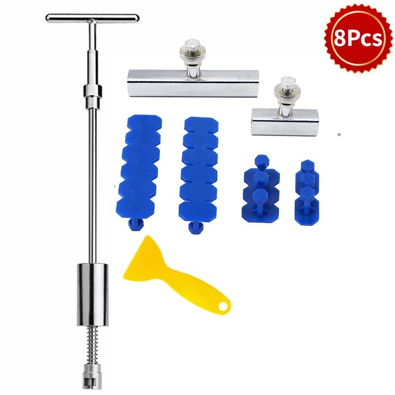 Car Dent Repair Tools Puller Removal Kit EU Plug Slide Hammer Reverse Hammer Tool Body Suction Cup Adhesive Blue Glue Tabs