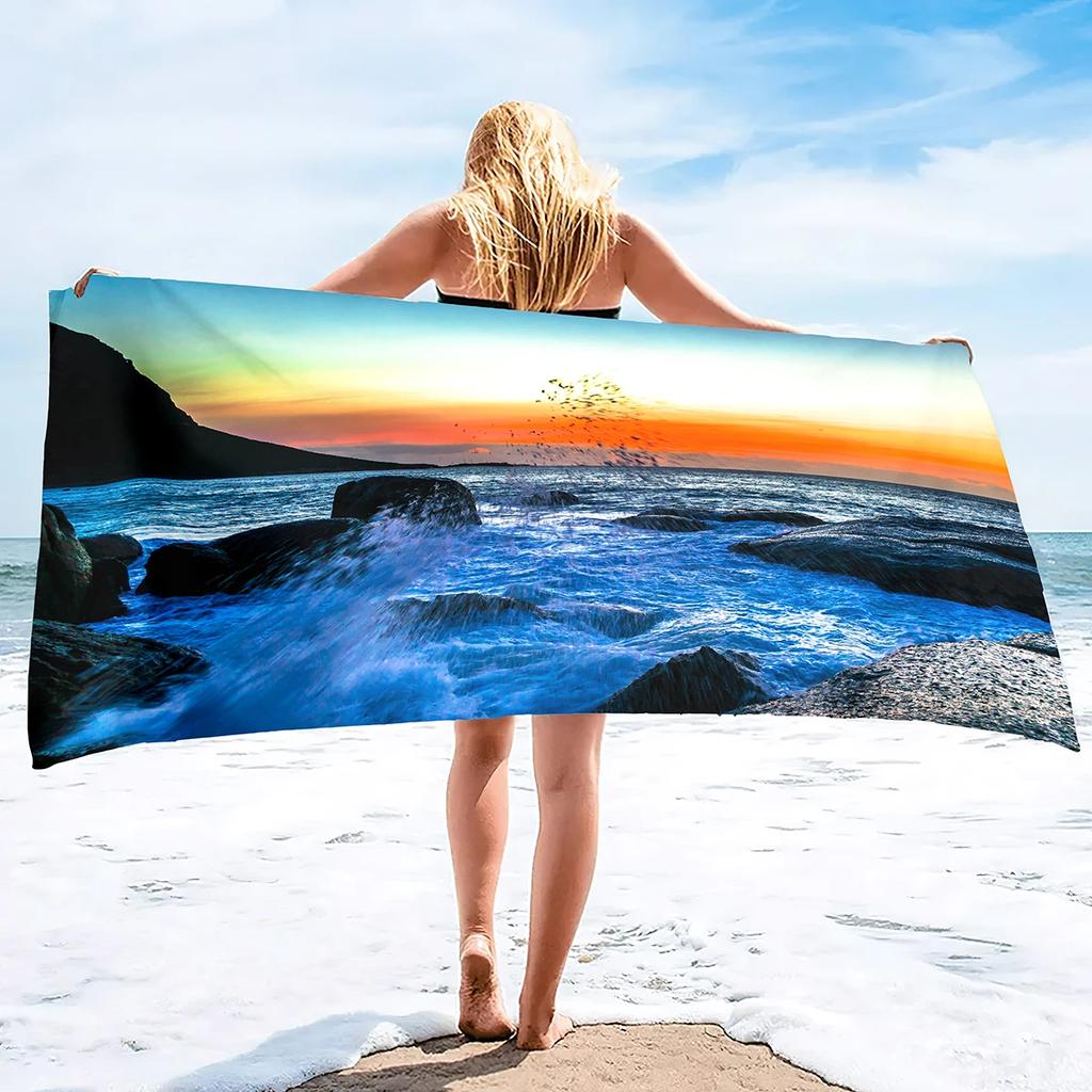 Oversized Ocean Beach Towel,Lightweight Microfiber Clearance Blanket,Quick Dry Sand Free Towel,Pool Swimming Bath Travel Towels