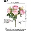 Artificial Peony Flowers Silk Hydrangea Bouquets Artificial Roses Fake Plants for Spring Autumn Decorations, Wedding Vase for Home, Dining Room