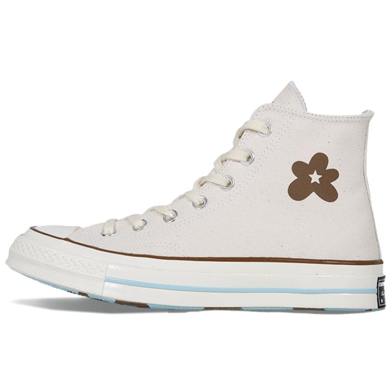 

Golf x Converse Chuck Taylor All Star 70 le Fleur X Chuck70 Коллаборационные высокие парусиновые кеды унисекс молочно-белого цвета с маленьким цветком 41