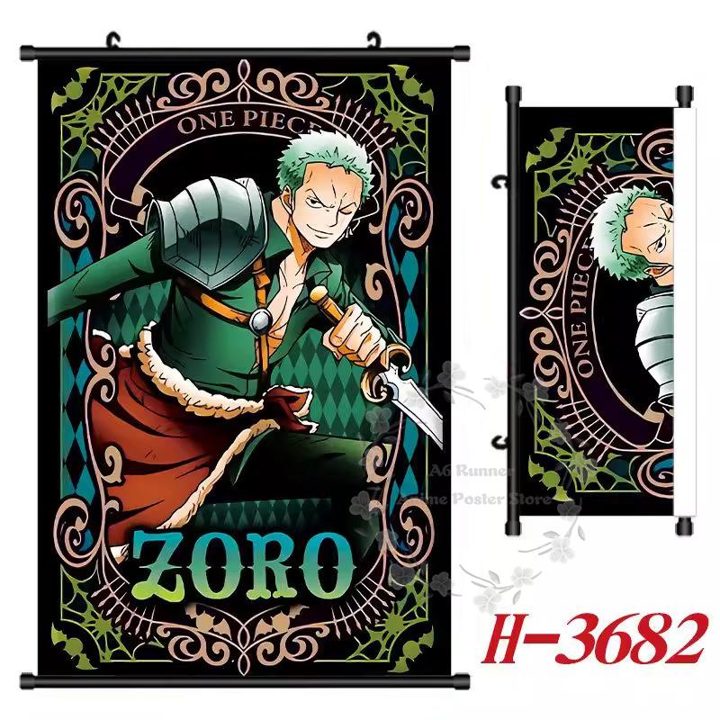 P-One P-Piece Hd Poster Scroll Painting Peripheral Hanging Painting Bedside Living Room Background Wall Cloth Painting