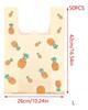 50 Pcs Cute Fruit Plastic Bag Carry Out Bags With Handle Food Packaging Retail Supermarket Grocery Shopping Home Storage