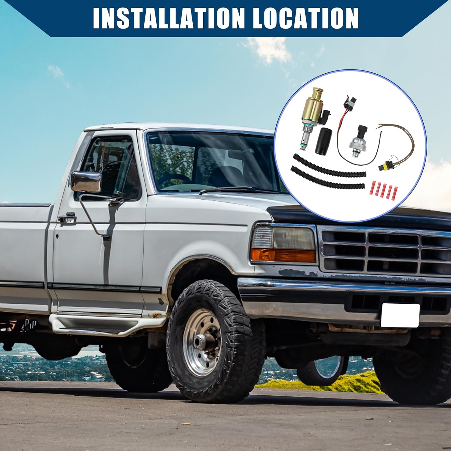 

NO F81Z9C968AB 7.3L Fuel Injection Pressure Regulator and ICP Sensor for Ford E350 Econoline for Excursion F150 F250 F350 Super Duty/Durable / 1 Set