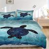 3pcs Ocean Turtle Soft Comfortable Bedding set, For Bedroom, Guest Room And Dorm, All - Season Use, High-Definition Printing168
