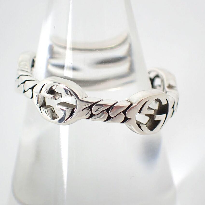 [Pre-owned] GUCCI 925 Interlocking G Ring / Size 13 / j51-9