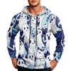 Men's Casual Loose Fit Printed Hoodie with Kangaroo Pocket and Drawstring for Everyday Wear