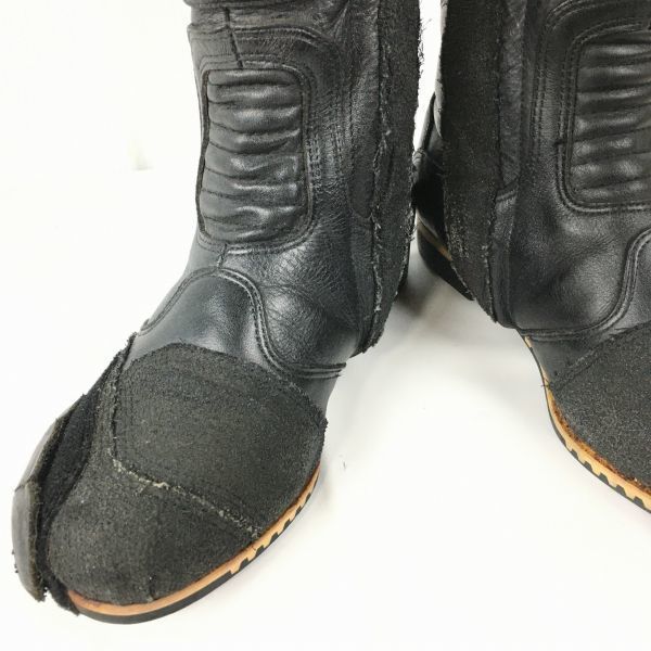 Bottes d'équitation moto vintage Plicana Noir Taille 24.0-24.5cm(UTILISÉ)