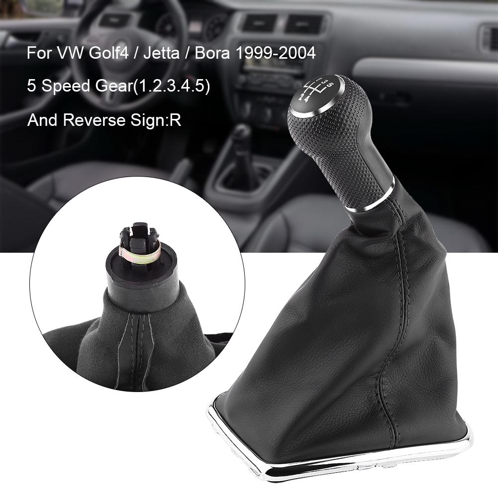 5 Speed Car Gear Shift Knob Gearstick Gaiter Boot Kit For Golf4 Jetta Bora 1999 2004