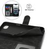 For iPhone 16e Wallet Case Double Folded Edge Skin Touch PU Leather Flip Phone Cover