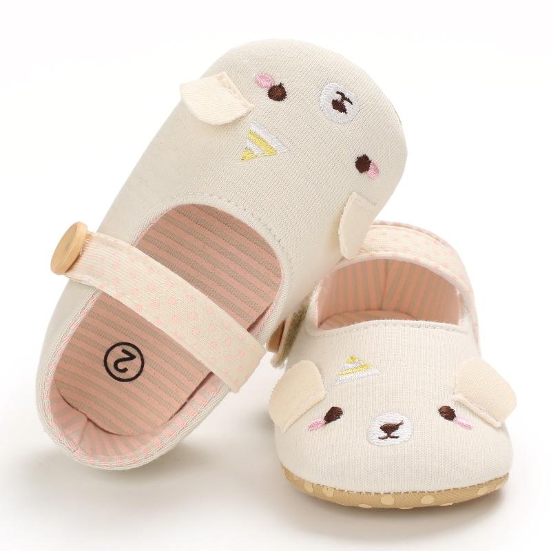 Frühling und Herbst 0-1 Jahr alte Baby-Kleinkindschuhe Weiche Sohle Atmungsaktive Babyschuhe Cartoon Freizeitschuhe