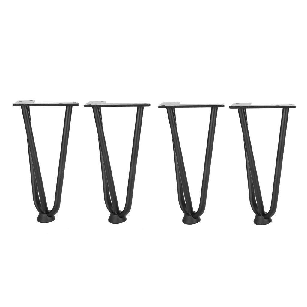 4PCS Wrought Iron Table Leg Simple Hairpin Coffee Legs with Foot Pad Home DIY Projects20cm