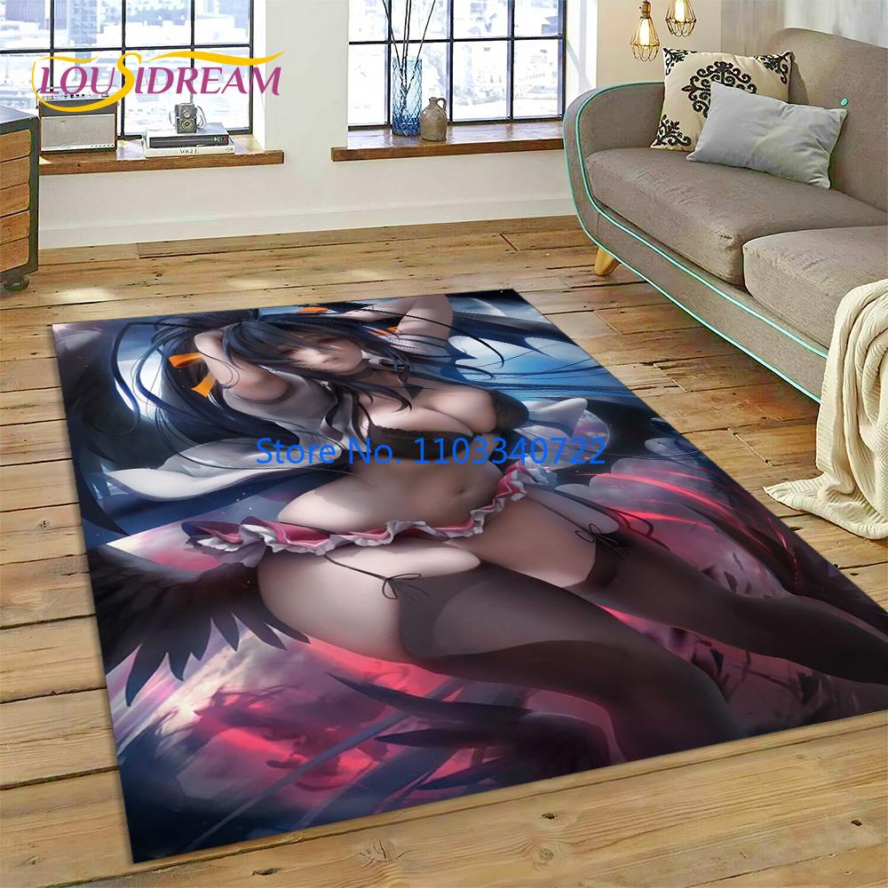 3D Anime Game Character Sexy Lace Girls Cartoon Carpet Rug Carpets 120x160cm Decor for Living Room Bedroom Sofa Kids Floor Mat