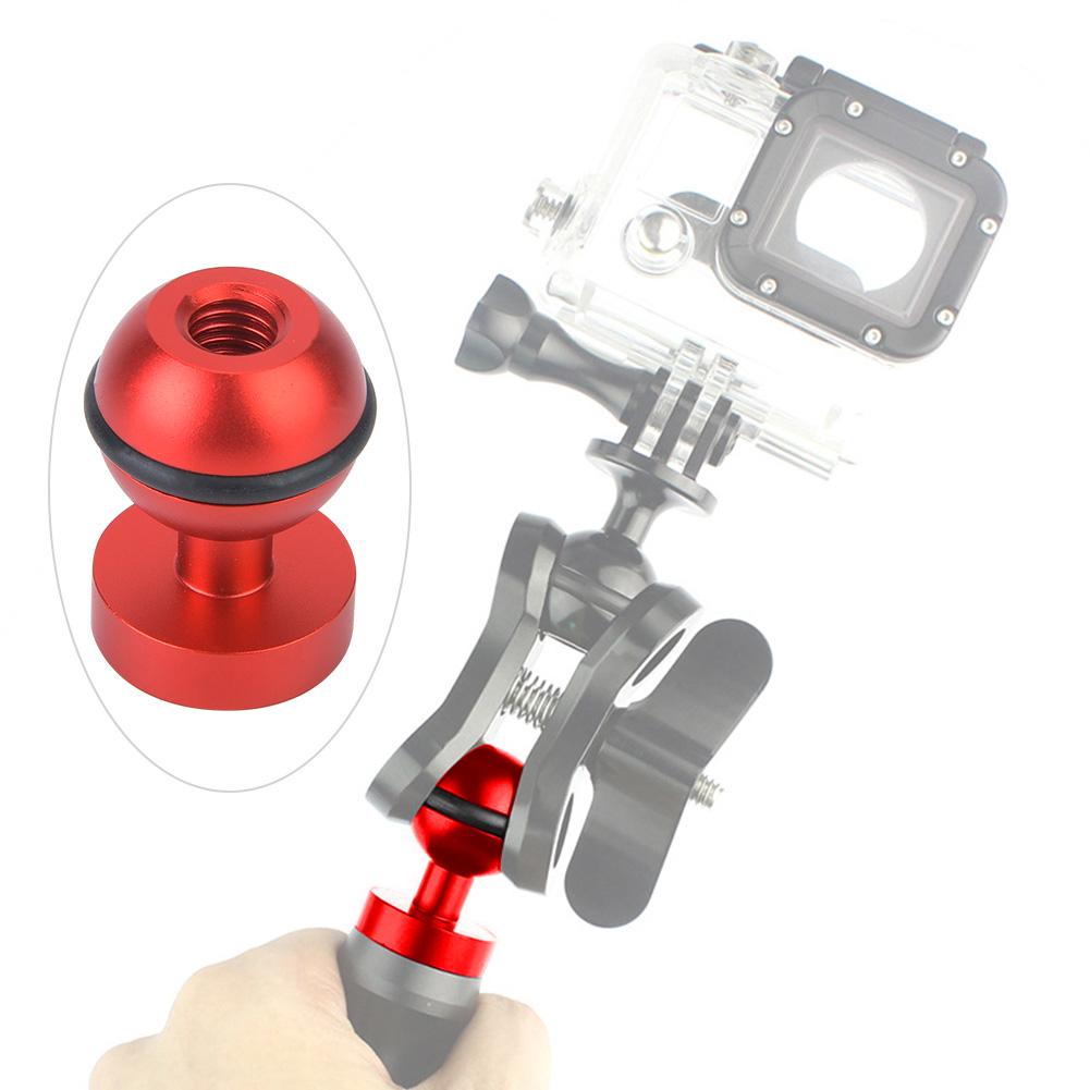 Diving Light Bracket Action Camera Head Base Hot Shoe Mount 1Celsius4 Screw Hole(black)