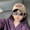 Spring Solid Color Children's Retro American Baseball Cap Boys and Girls Letter Embroidered Baseball Cap Big Brim Sun Hat