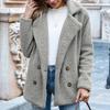 Winter Lente Vrouwen Effen Kleur Casual Jas Vest Losse Warme Jas Elegante Nepbont Kasjmier Vrouwelijke Pluche Overjas 22942