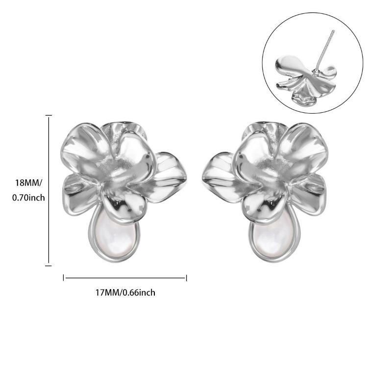 Ретро богатые серьги-опалы с цветами, женские нишевые серьги-гвоздики с трехмерными цветами, серьги с темпераментом легкой роскоши