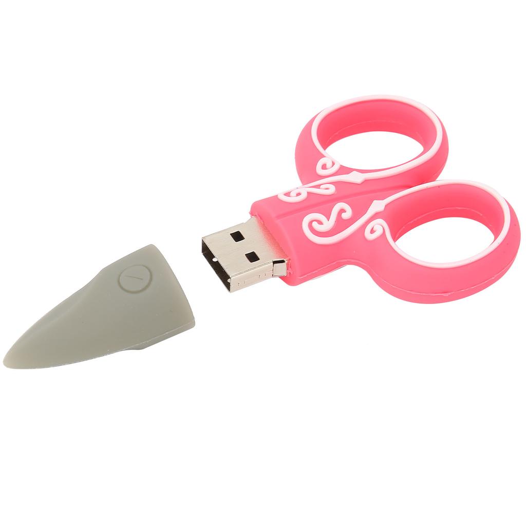 Cartoon U Disk Red Scissors Shears Tailor Model Bulk Storage Flash Drive Memory Stick64GB