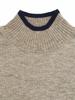 Women's Color Block Trim Pullover High Collar Sweater - European and American Fashion Knitwear