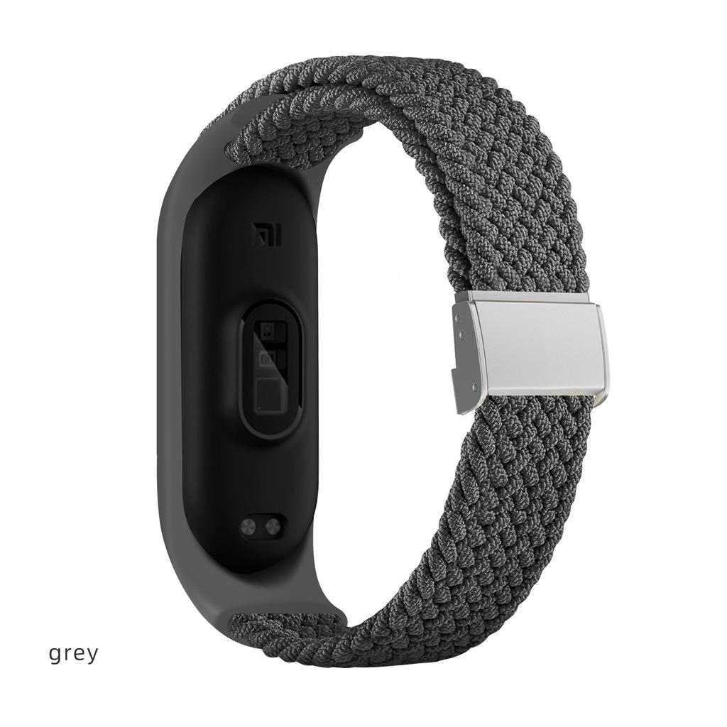 Bracelet for Mi band 10 8 7 6 Strap Elastic adjustable Nylon Braided Miband4 miband 5 correa Wristband for xiaomi Mi band 3 7 9