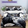 3pcs Owl Art Print Duvet Cover Set - Machine Washable, Includes 1 Cover and 2 Pillowcases, No Core Included yy251013124