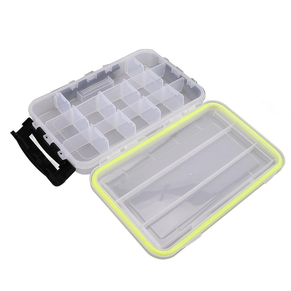 Transparent Plastic Storage Box with Removable Divider Fishing Tackle Fish Hook Protection Box