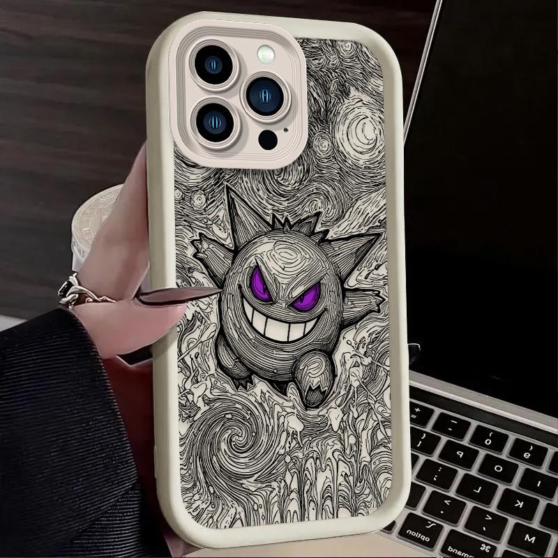 P-Pokemon Gengar Cool Phone Case For iPhone 17 Air 16 16E 15 14 13 12 11 Pro Max X XS X S Max XR SE 2020 SE4 7 8 Silicone Cover