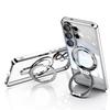 Magnetic Ring Stand Plating Case For Samsung Galaxy S26 Ultra S25 Edge S24 FE Plus Luxury Lens Protector Clear Back Shockproof Soft Silicone Cover