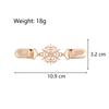 Rhinestone Snowflake Brooch Pins for Women Sweater Clip Vintage Hollow Out Shawl Cardigan Clasp Waist Fixing Button Accessory