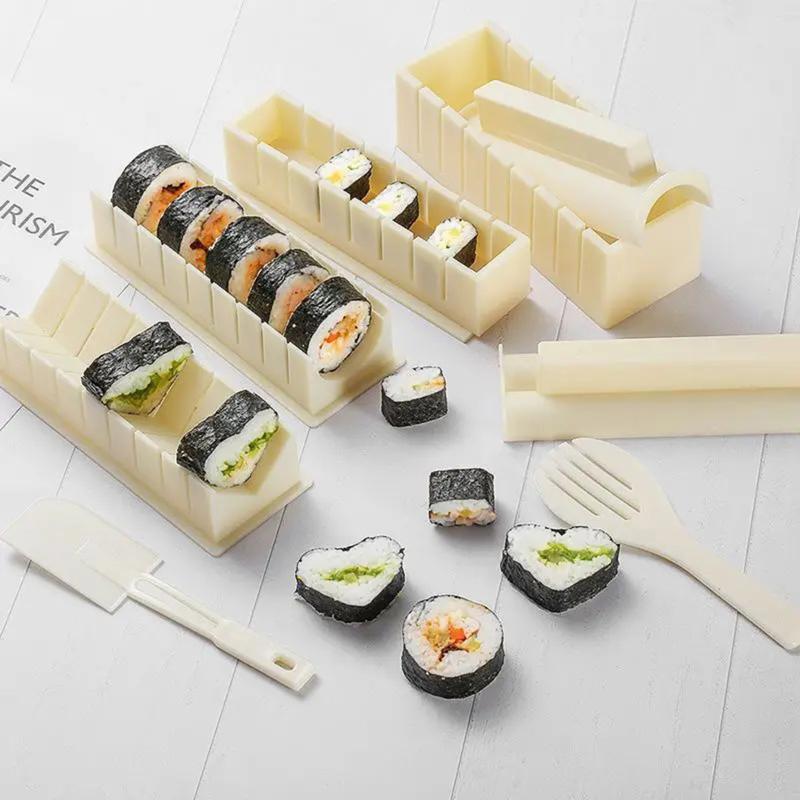Multifunctional Sushi Maker Kit Complete Sushi Moulds Sushi Making Kit Rice Roll Diy Kitchen Set Suitable For Beginners