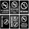 No Smoking Metal Sign Smoke Free Prohibition Warning Sign No Vaping Smokefree Plaque
