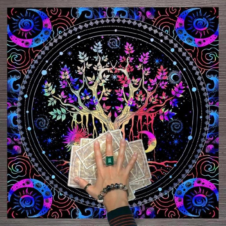 Square Altar Board Game Cards Pad Rune Table Cloth Metaphysical Board Game Mat