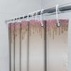 Luxury Bathroom Shower Curtain Set With Gold Sparkle And Pink Glitter: Dripping Waterfall Design For Home Decor Modern Bath Acce