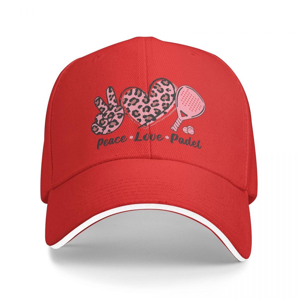 Peace Love Padel Mom I Love Padel Women Valentine Day gift Cap Baseball Cap rave Cap Unisex Unisexs hat Womens