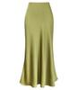 Elegant High-Waist Silky Acetate Fishtail Skirt for Spring and Summer