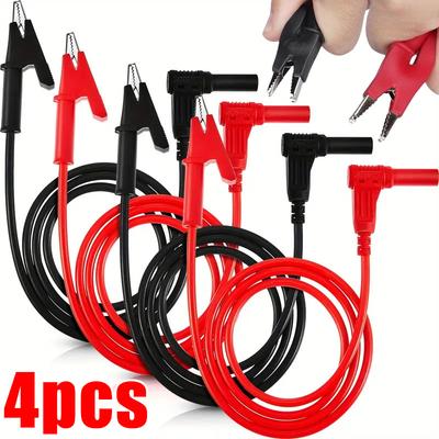 Alligator Clips To Banana Plug Test Cable Lead Connector Dual Probe Crocodile Clip Electrical Test Lead for Multimeter Testing