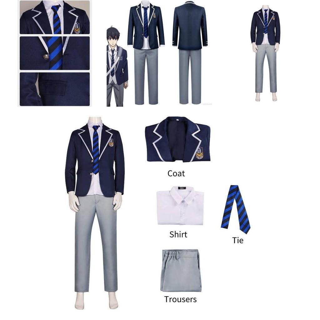 Dress Up As Isagi Yoichi In Blue Lock Cosplay School Uniform