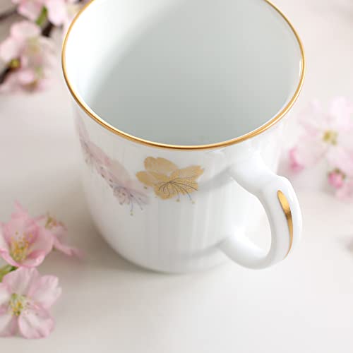 Okura Art Pottery Sakura Series 3rd Edition "Hatsumiyozakura" Mug, Coffee/Tea, Approx. 310cc, Made in Japan, 105C/A682-3