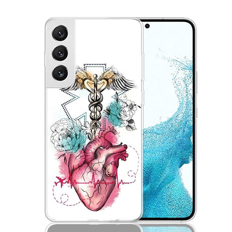 Medizin Pflegekraft Arzt Handyhülle Für Samsung Galaxy S25 S24 S23 S22 S21 FE S20 Ultra S10 Plus Kunst Personalisierte Coque Capa S24 S23