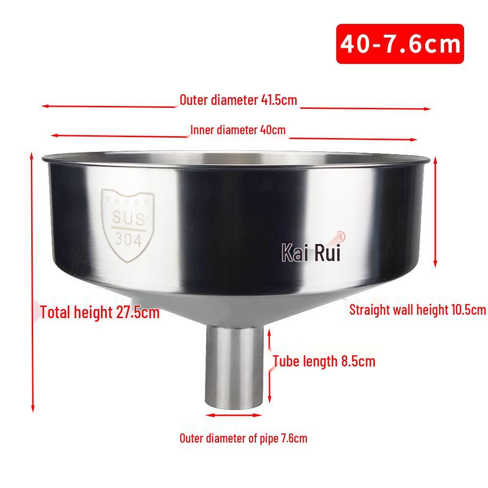 Large Stainless Steel Non-Magnetic Fueling Funnel for Industrial Tanks